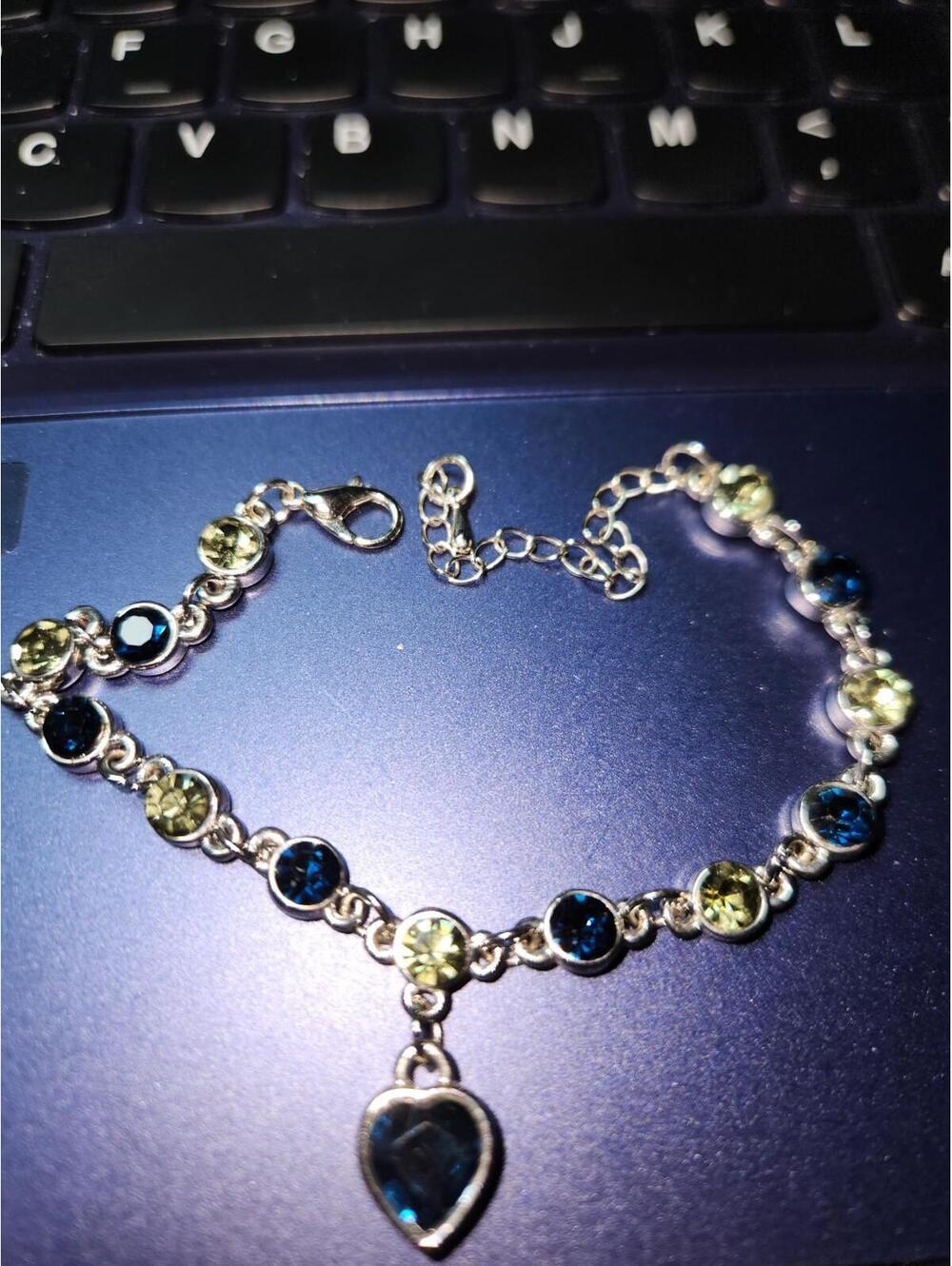 Heart Of Ocean Bracelet crystals heart charm